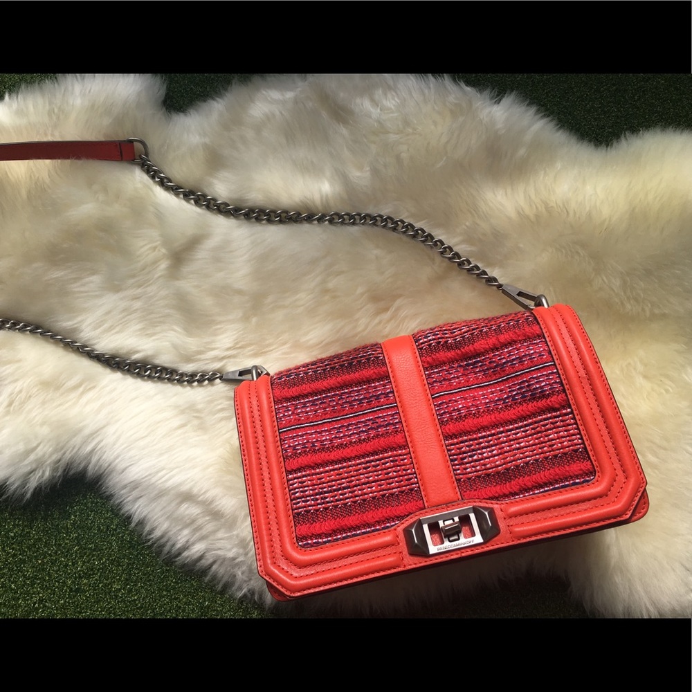 SOLD Rebecca Minkoff red love crossbody handbag